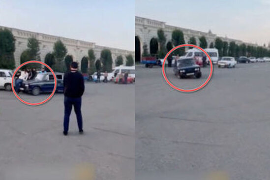 Zəfər Günü avtoxuliqanlıq edən şəxs həbs edildi - FOTO/VİDEO