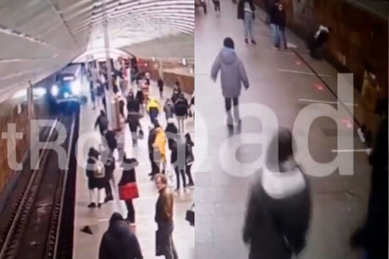 Moskva metrosunda dəhşətli anlar: Fədakarlığı ölümünə səbəb oldu – VİDEO