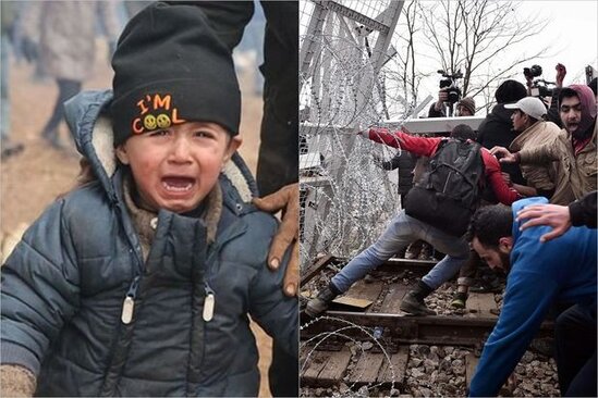 Sərhədçilər miqrantları suya basdılar - FOTO