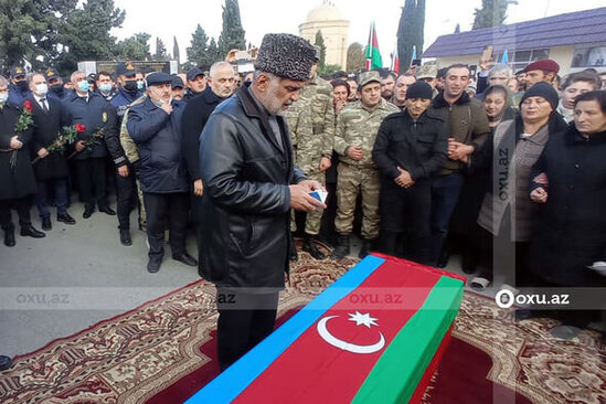 Erməni təxribatı nəticəsində şəhid olan hərbçimiz dəfn edildi - FOTOLAR