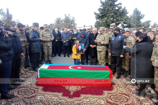 Erməni təxribatı nəticəsində şəhid olan hərbçimiz dəfn edildi - FOTOLAR