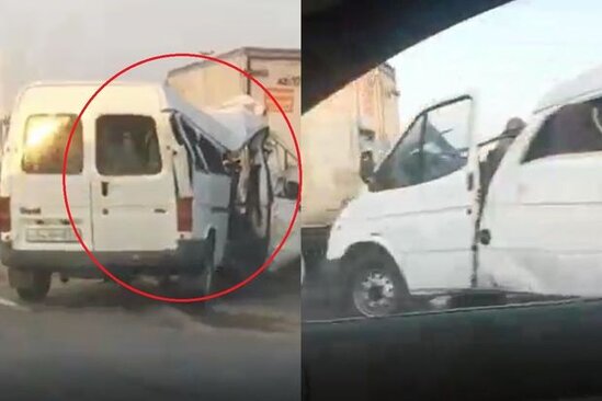 Bakıda mikroavtobus qəzaya uğradı: Ölən və yaralanan var - YENİLƏNİB + VİDEO