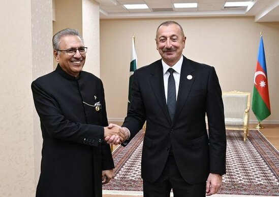 Prezident İlham Əliyev Pakistan Prezidenti Arif Alvi ilə görüşüb - FOTO