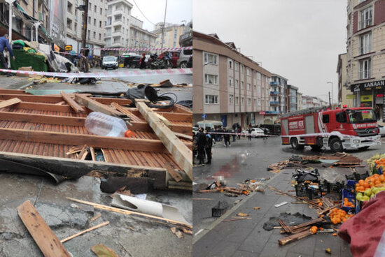 İstanbulda qasırğa: Ölənlər var - VİDEO