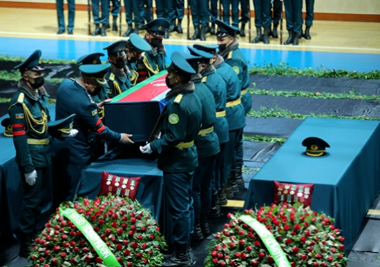 Şəhidlərlə vida mərasimi - VİDEO