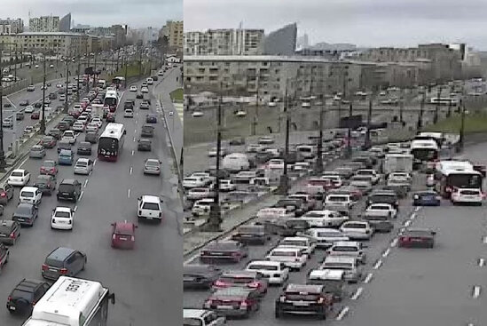 Bakıda 20-yə yaxın avtobus sıxlıqda qalaraq gecikir - FOTO