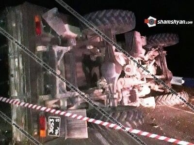 Ermənistan ordusuna məxsus hərbi avtomobil qəzaya düşüb: Ölən var
