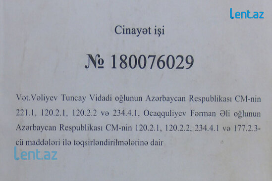 Vidadi Bərdəlinin oğlunun CİNAYƏT İŞİ: "Nərminlə olanda..." - VİDEO