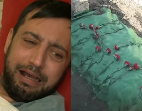 Xalq artistinin oğlunun dəfn görüntüləri - VİDEO