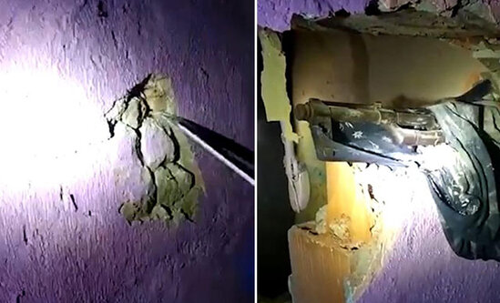 Həyətin divarından görün nə çıxdı - FOTO