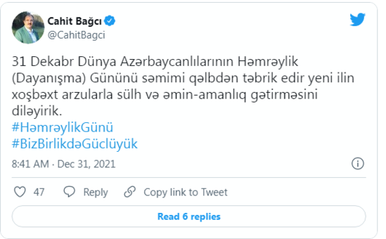 Türkiyə səfiri Azərbaycan xalqını təbrik etdi - FOTO