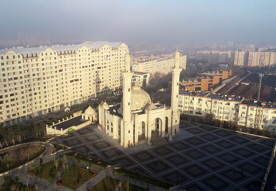 Prezidentlə xanımı "Fatimeyi Zəhra" məscidində - FOTOLAR