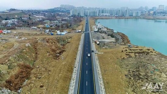 Bakıda göl qırağında yeni yol - FOTO/VİDEO