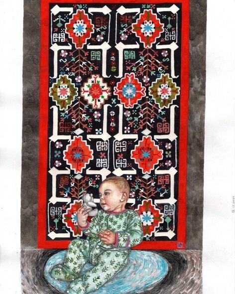 Şəhidin rəssam həyat yoldaşı: "Qızımız atasının doğum günündə dünyaya gəlib" - FOTO