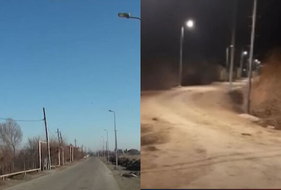 Nur şəhərinin qaranlığa məhkum küçəsi - VİDEO