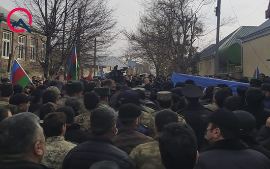 Şəhid Ayaz Nəzərli ilə vida mərasimi keçirilir - VİDEO