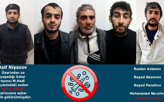 Bakıda daha 5 nəfər saxlanıldı, 10 kq-dan çox narkotik götürüldü - FOTO