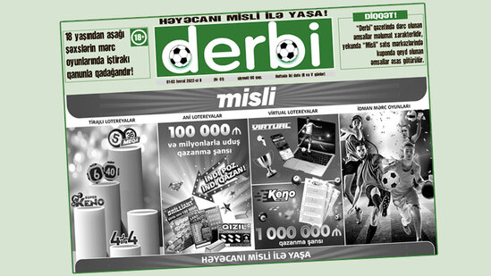 Azərbaycanda "Derbi" adında yeni qəzet fəaliyyətə başladı