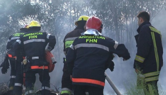 Ucarda qaz xəttində güclü yanğın olub