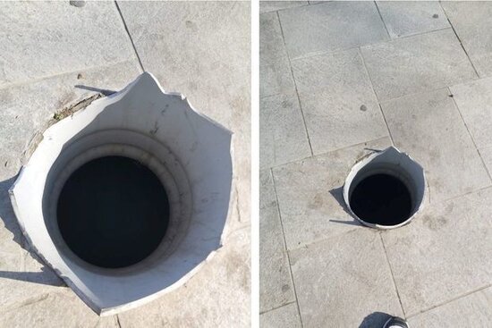 Bakıda parkın ortasında üstüaçıq dərin quyu tapılıb - FOTO