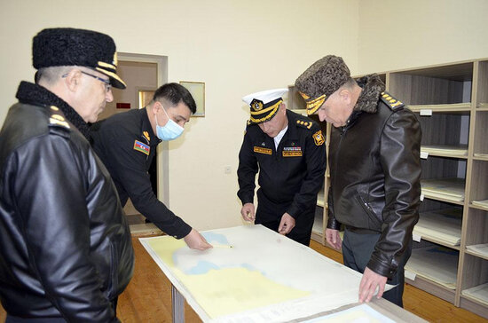 Kərim Vəliyev Hərbi Dəniz Qüvvələrində qəfil yoxlama keçirdi - FOTO/VİDEO