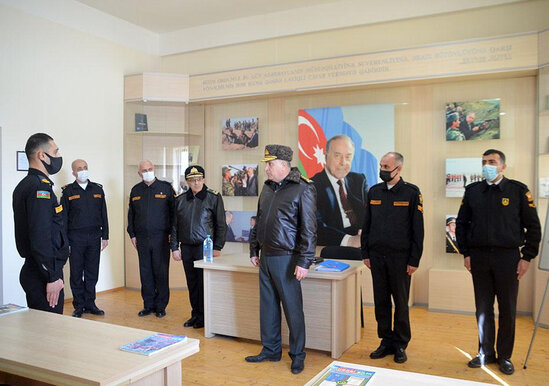 Kərim Vəliyev Hərbi Dəniz Qüvvələrində qəfil yoxlama keçirdi - FOTO/VİDEO