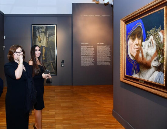 Leyla Əliyeva Moskvada sərgi ilə tanış olub - FOTO