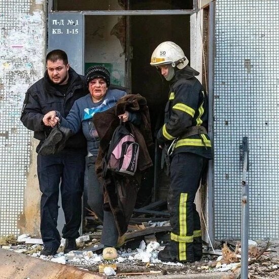 Ukraynada müharibənin ilk günü FOTOLARDA