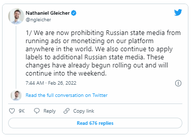 "Facebook"dan Rusiya dövlət mediasına qadağa - FOTO