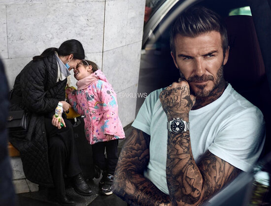 Devid Bekhem Ukraynadakı uşaqlardan yazdı: "Ürəyim ağrıyır!" - FOTO