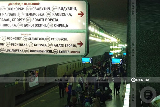 Kiyev metrosunda qalan azərbaycanlılar: "Buradan nə vaxt çıxarılacağımızı bilmirik" - VİDEO