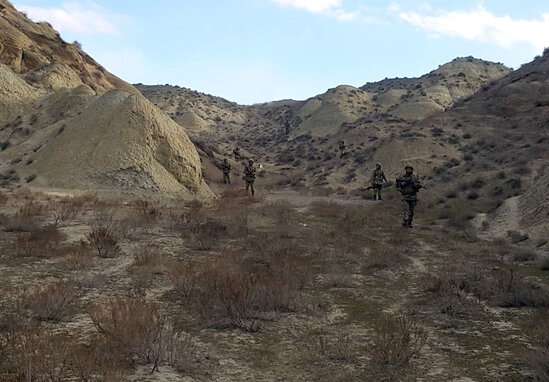 Azərbaycan Ordusunun hərbi hissəsində taktiki təlim keçirilib - FOTO