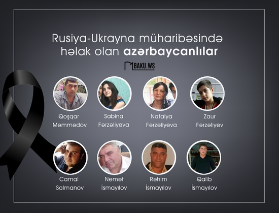Rusiya-Ukrayna müharibəsində dünyasını dəyişən azərbaycanlılar - FOTO/SİYAHI