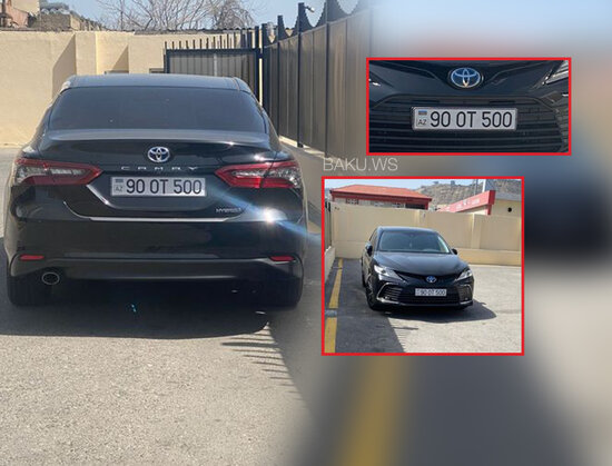 Qeyri-standart dövlət qeydiyyat nişanı olan avtomobil DYP əməkdaşına aiddir? - FOTO