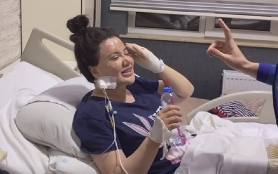 Gecə klubunda partlayışda yaralanan Aysel özünə gəldi - VİDEO