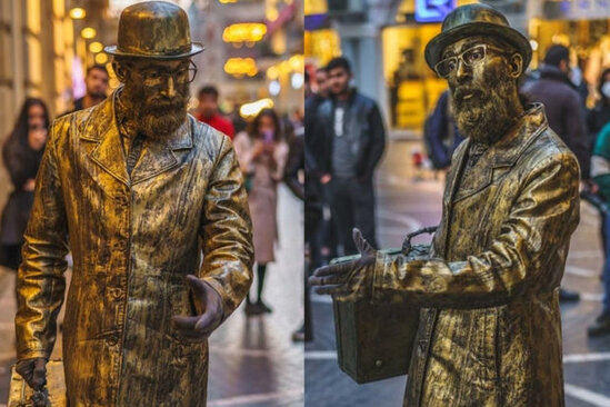 Azərbaycanın yeganə canlı "heykəli": "Mən pulla işləmirəm" - FOTO