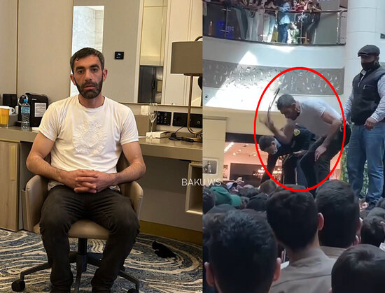 Hüseyn Həsənovun fanatlarla görüşündə vətəndaşları kəmərlə vuran şəxs həbs olunub - VİDEO