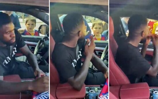 "Barselona"nın futbolçusu "Ferrari"sinə toxunan uşağa əsəbiləşdi - Video