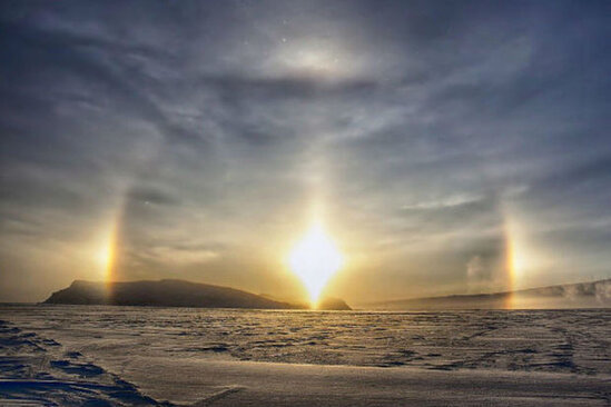 Atom gəmisinin kapitanı Arktikada nadir təbiət hadisəsini lentə alıb - VİDEO