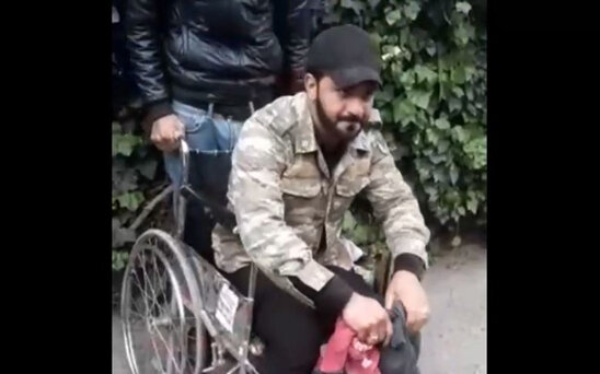 Bakıda qazi adı ilə dilənçilik edən şəxs üç dəfə məhkum olunub - YENİLƏNİB + VİDEO