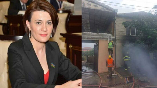Eks-deputatın evi yandı