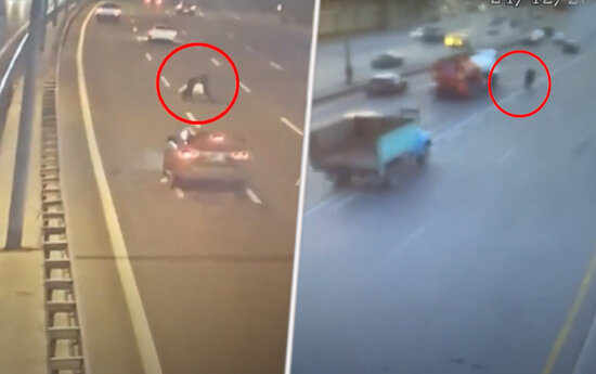 Bakıda piyadaların səhlənkarlığı faciəyə səbəb olub - VİDEO