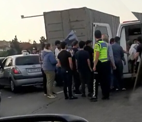 Bakı-Sumqayıt yolunda DƏHŞƏTLİ QƏZA - VİDEO