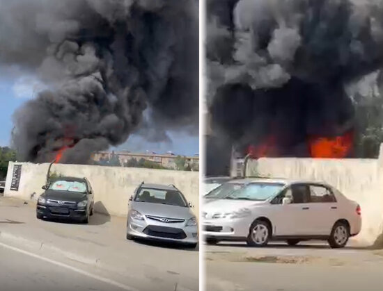 Bakıda güclü yanğın - VİDEO