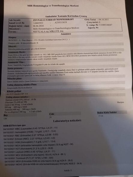 12 yaşlı Fərhadın həyatını yalnız bir dərman xilas edə bilər - FOTO