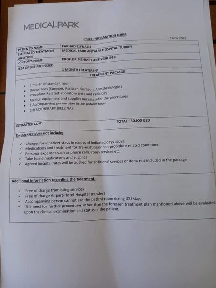 12 yaşlı Fərhadın həyatını yalnız bir dərman xilas edə bilər - FOTO