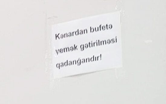Bu dəfə tələbələrə bufetlə bağlı qadağa qoyuldu - FOTO