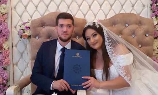 Mənzil hədiyyə edilən qazi ilə Milli Qəhrəmanın qızının toyundan GÖRÜNTÜLƏR - FOTO/VİDEO