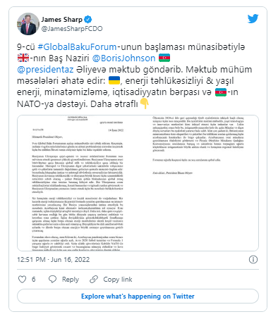 Boris Conson İlham Əliyevə məktub göndərdi - YENİLƏNİB + FOTO