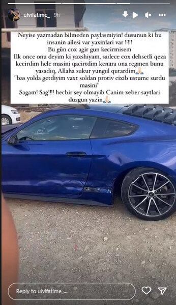 Azərbaycanlı bloger qəzaya düşdü - FOTO